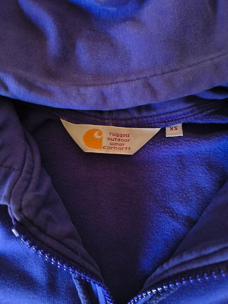 Carhartt Purple Zip-Up Hoodie woman XS imagen 2